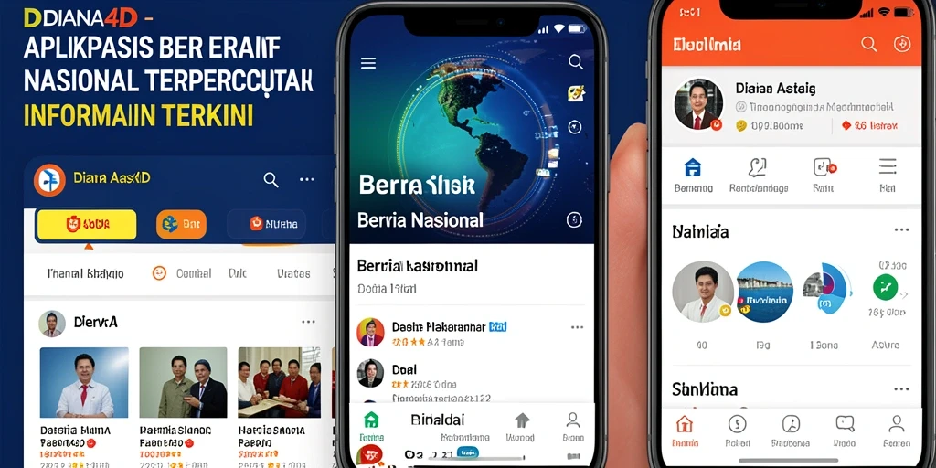 Tampilan antarmuka aplikasi berita nasional DIANA4D yang informatif.