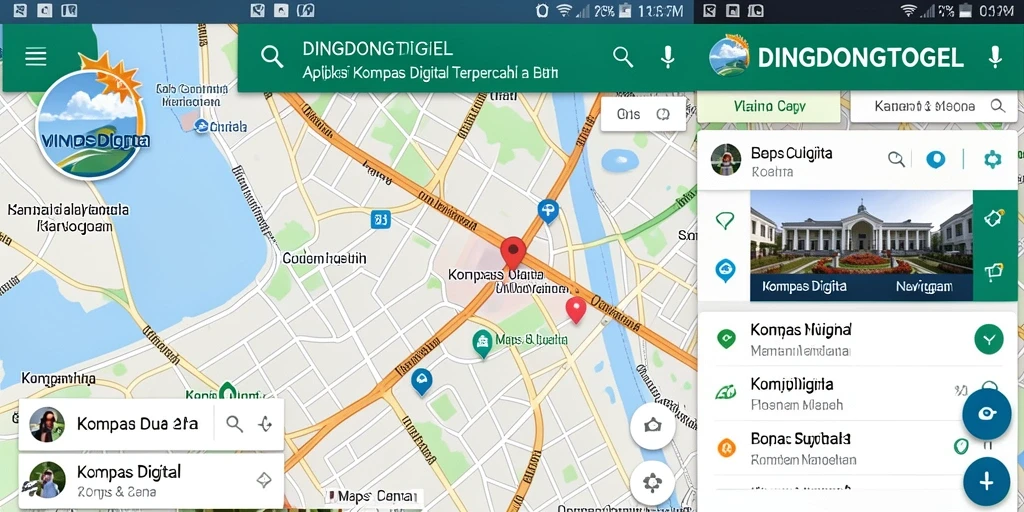 Antarmuka DINGDONGTOGEL menampilkan kompas digital yang akurat dan informasi cuaca.