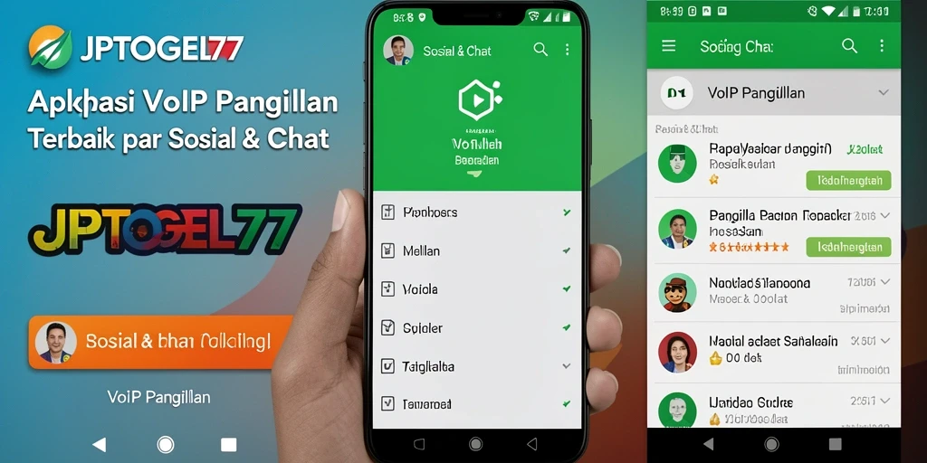 Tampilan antarmuka pengguna JPTOGEL77 saat melakukan panggilan VoIP.