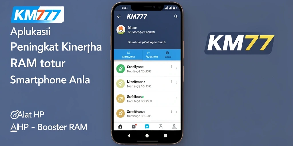 Tampilan antarmuka KM777 yang ramah pengguna dengan fitur optimal.