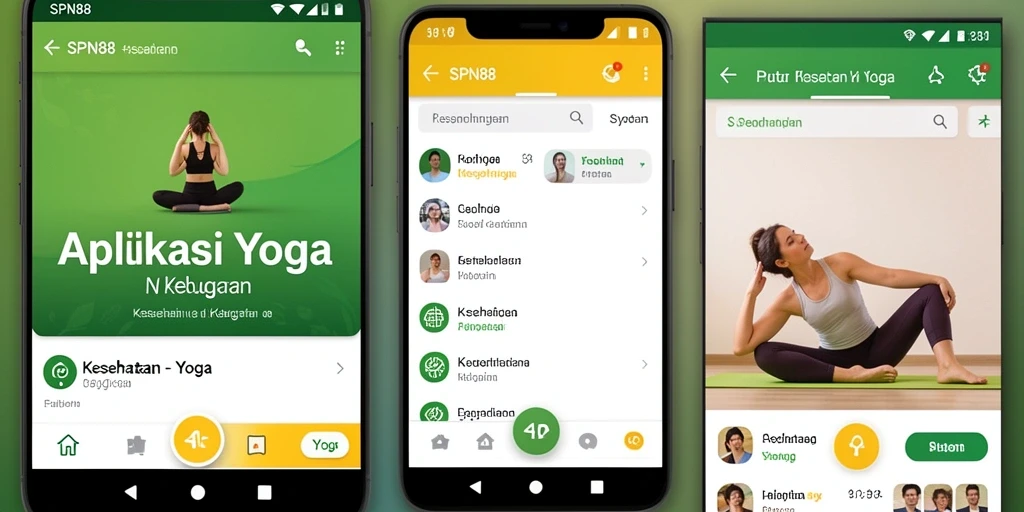 Antarmuka aplikasi SPN88 yang memudahkan praktik Yoga.