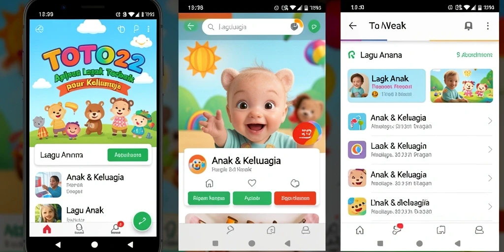 Antarmuka TOTO22 yang menarik dan berwarna untuk lagu anak.