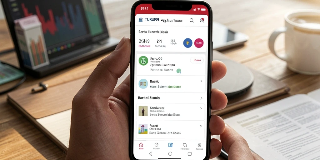 Antarmuka TURU99 menampilkan berita ekonomi terkini secara jelas dan ringkas.